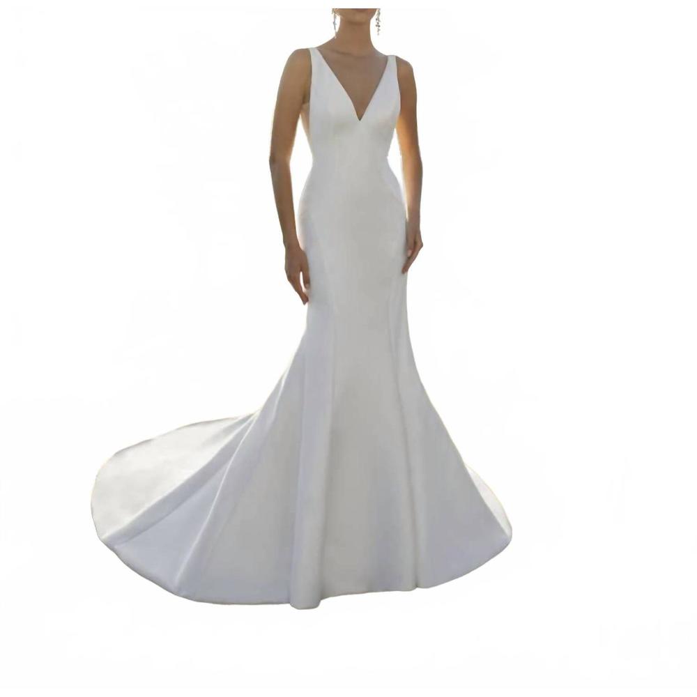 NEW COSMOBELLA mikado fit and flare dress in ivory